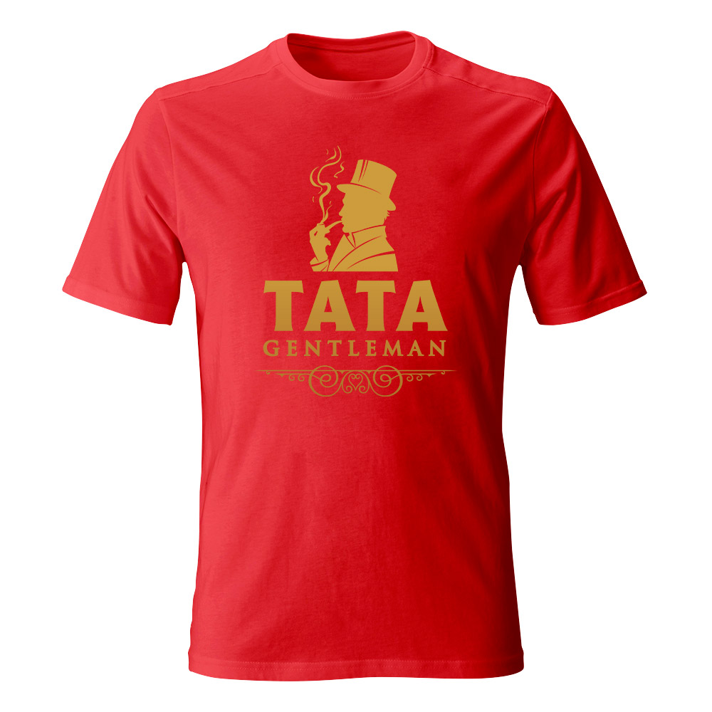 Koszulka męska Tata Gentleman, czerwona