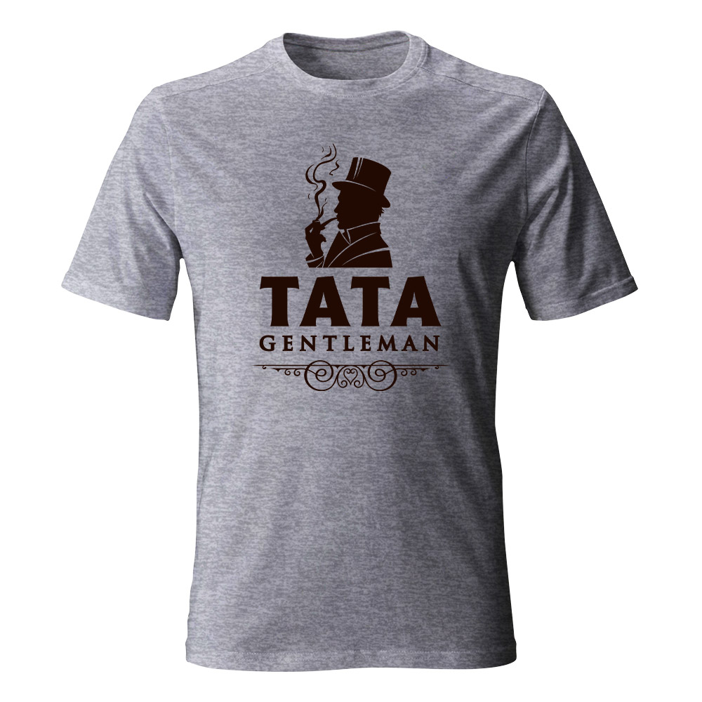 Koszulka męska Tata Gentleman, szary melanż