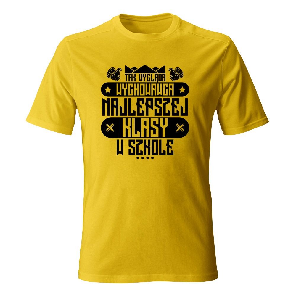 Koszulka męska TAK WYGLĄDA WYCHOWAWCA NAJLEPSZEJ KLASY