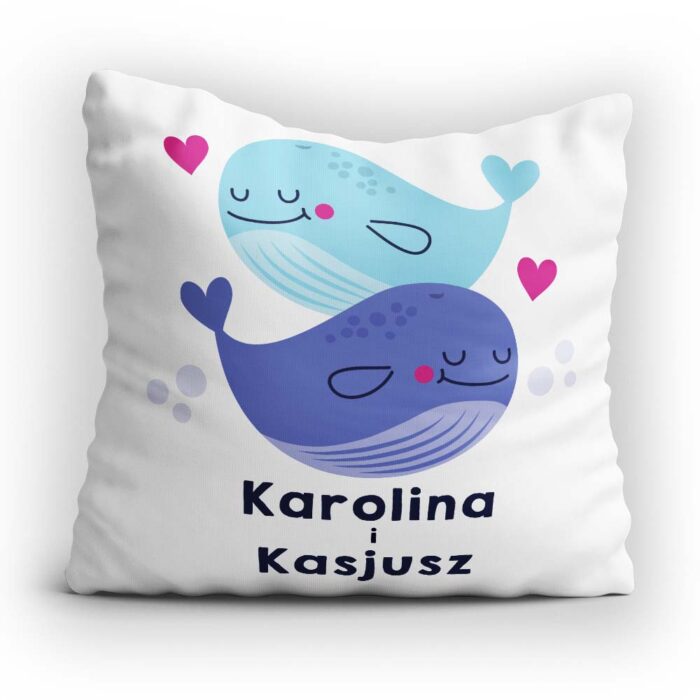 poduszka dla zakochanych Wieloryby