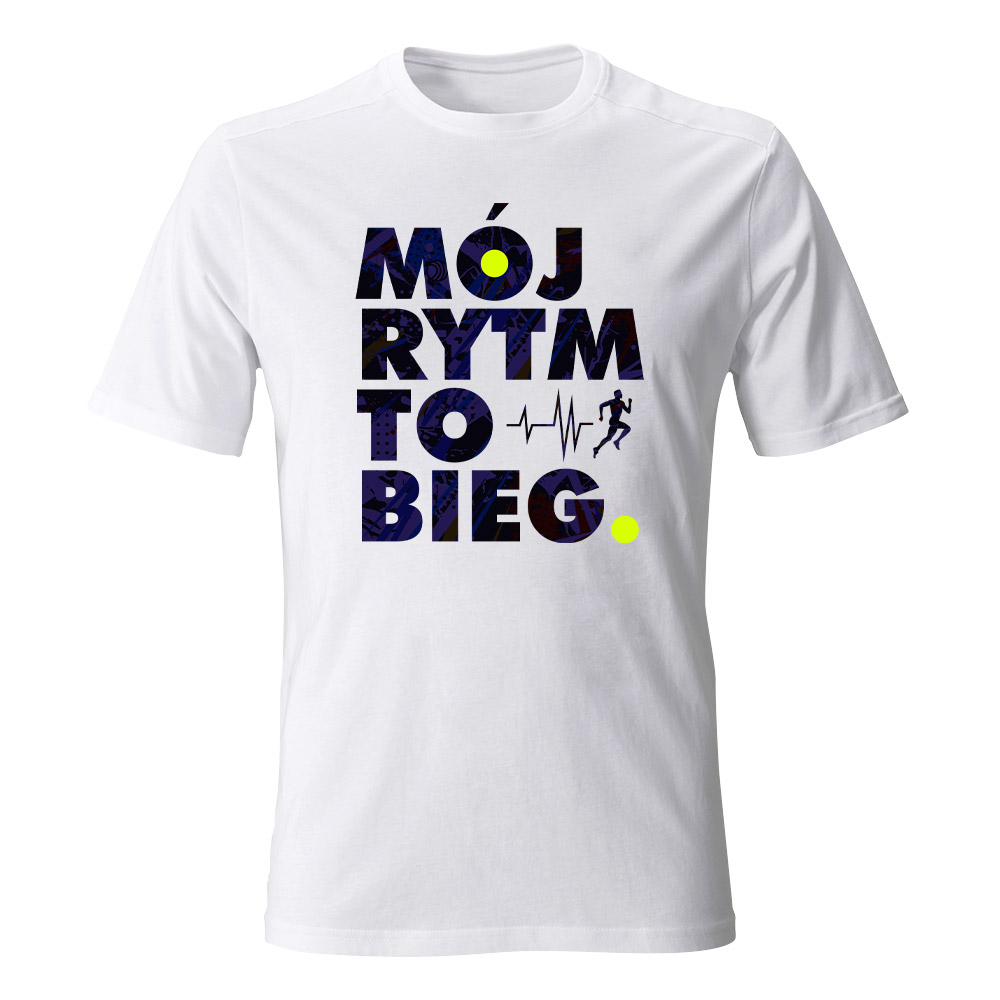 Koszulka męska MÓJ RYTM TO BIEG