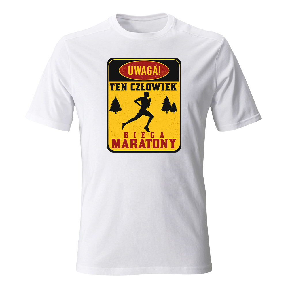 Koszulka męska TEN CZŁOWIEK BIEGA MARATONY