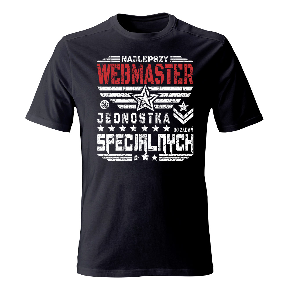 Koszulka męska Najlepszy webmaster, kolor czarny