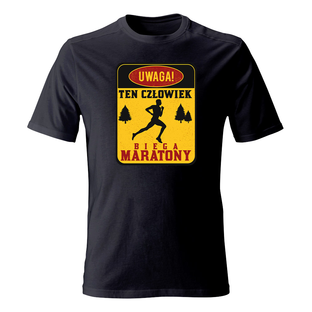 Koszulka męska TEN CZŁOWIEK BIEGA MARATONY