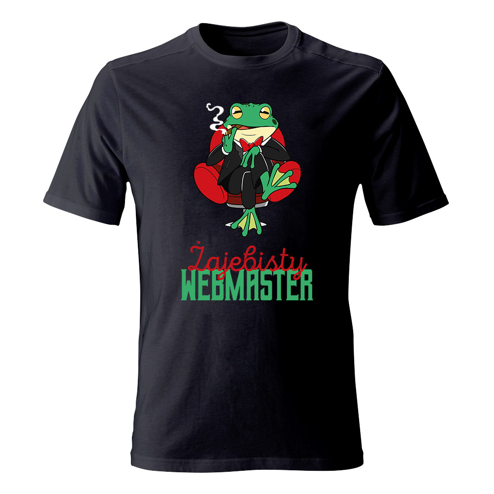 Koszulka męska Żajebisty webmaster, kolor czarny