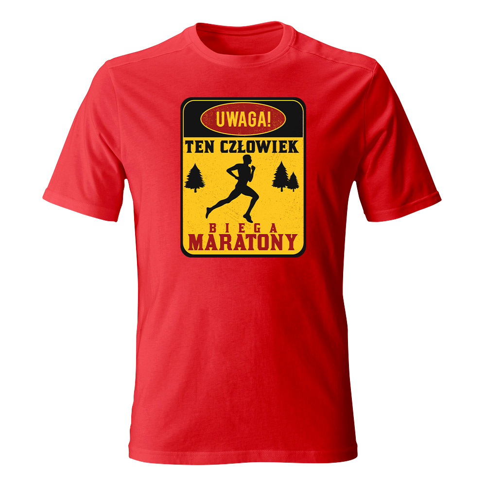 Koszulka męska TEN CZŁOWIEK BIEGA MARATONY
