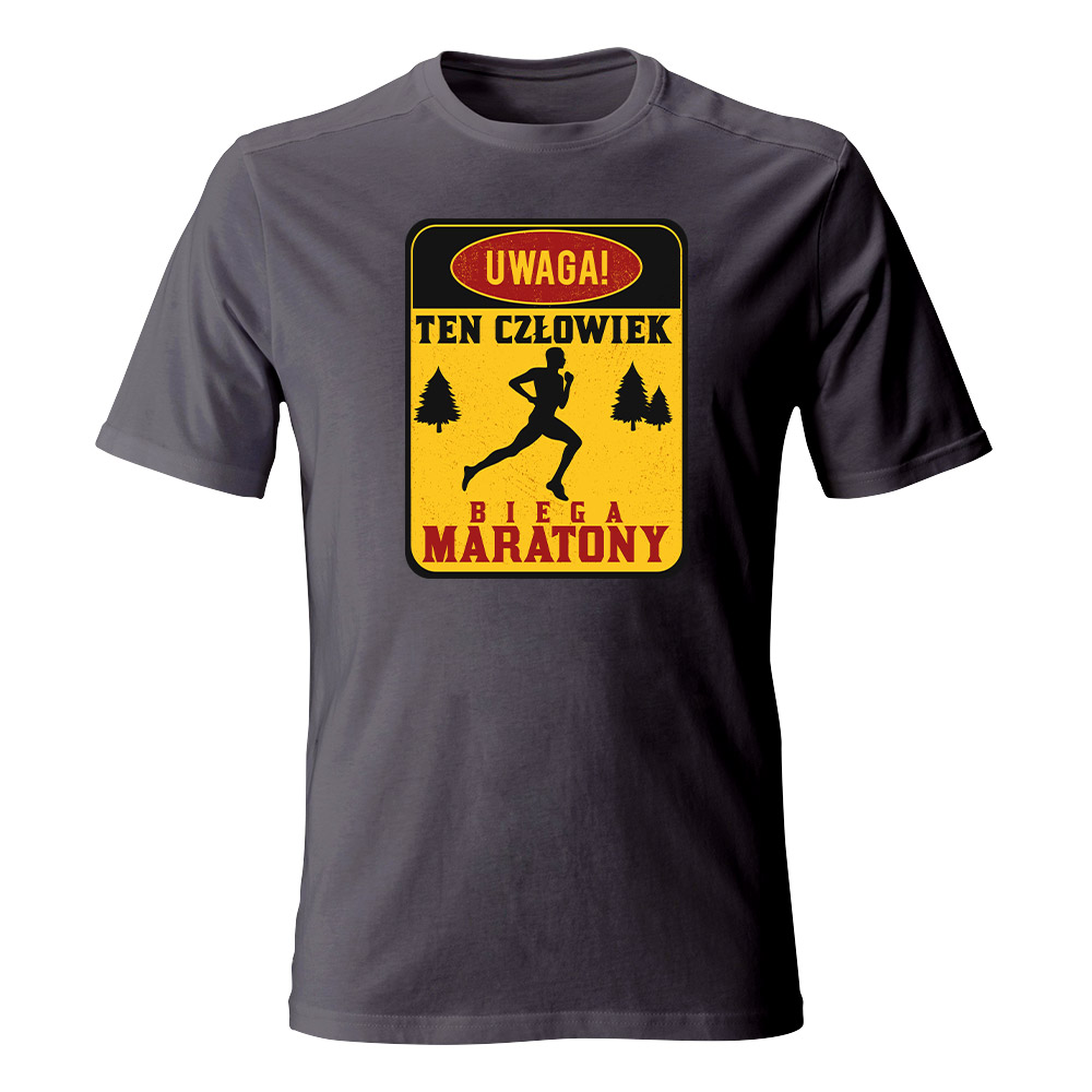 Koszulka męska TEN CZŁOWIEK BIEGA MARATONY