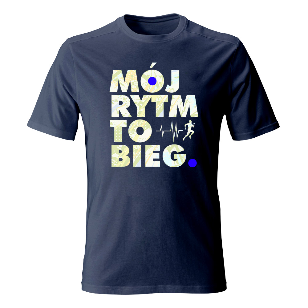 Koszulka męska MÓJ RYTM TO BIEG