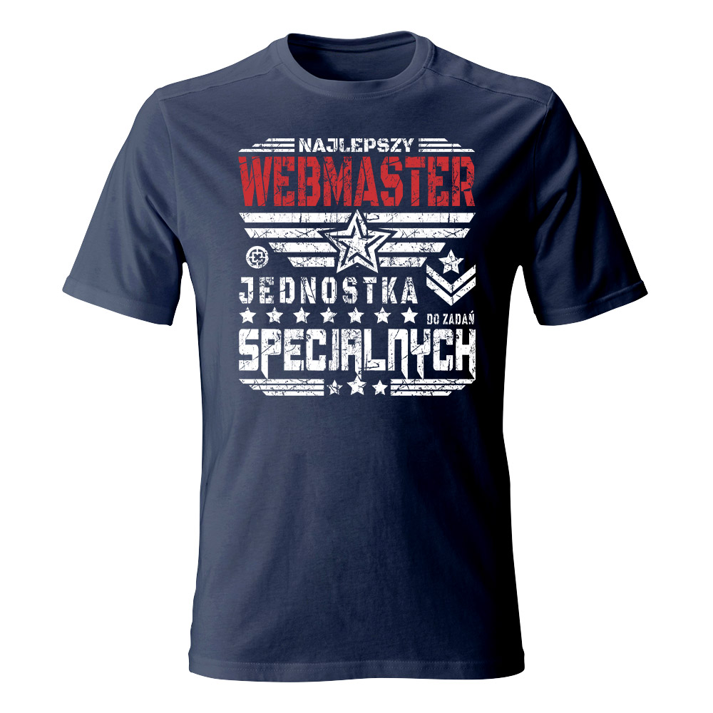 Koszulka męska Najlepszy webmaster, kolor granatowy