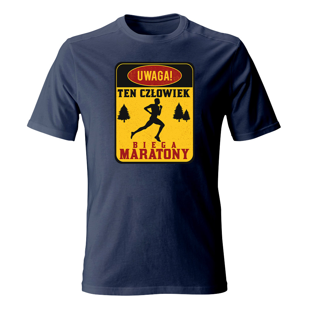 Koszulka męska TEN CZŁOWIEK BIEGA MARATONY