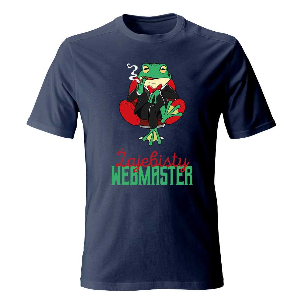 Koszulka męska Żajebisty webmaster, kolor granatowy