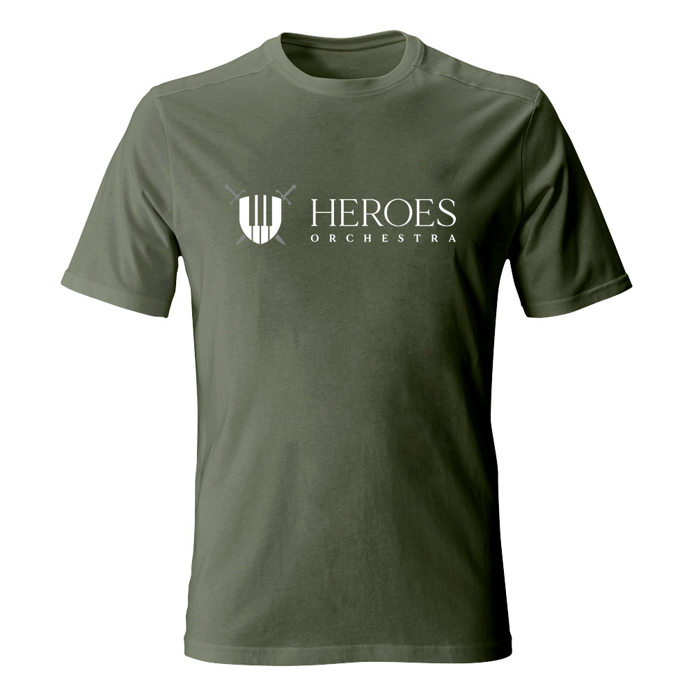 Koszulka męska Heroes Orchestra 2023, kolor zielony khaki