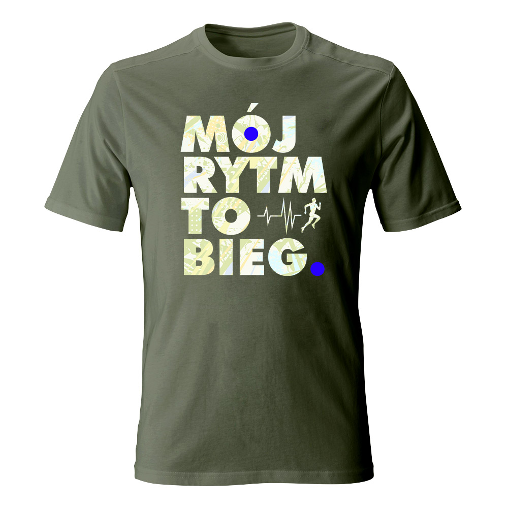 Koszulka męska MÓJ RYTM TO BIEG
