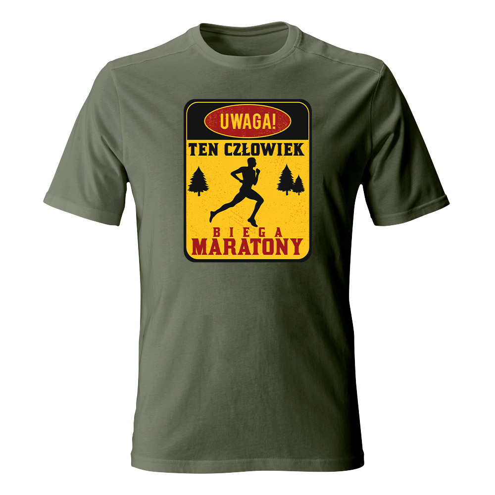 Koszulka męska TEN CZŁOWIEK BIEGA MARATONY