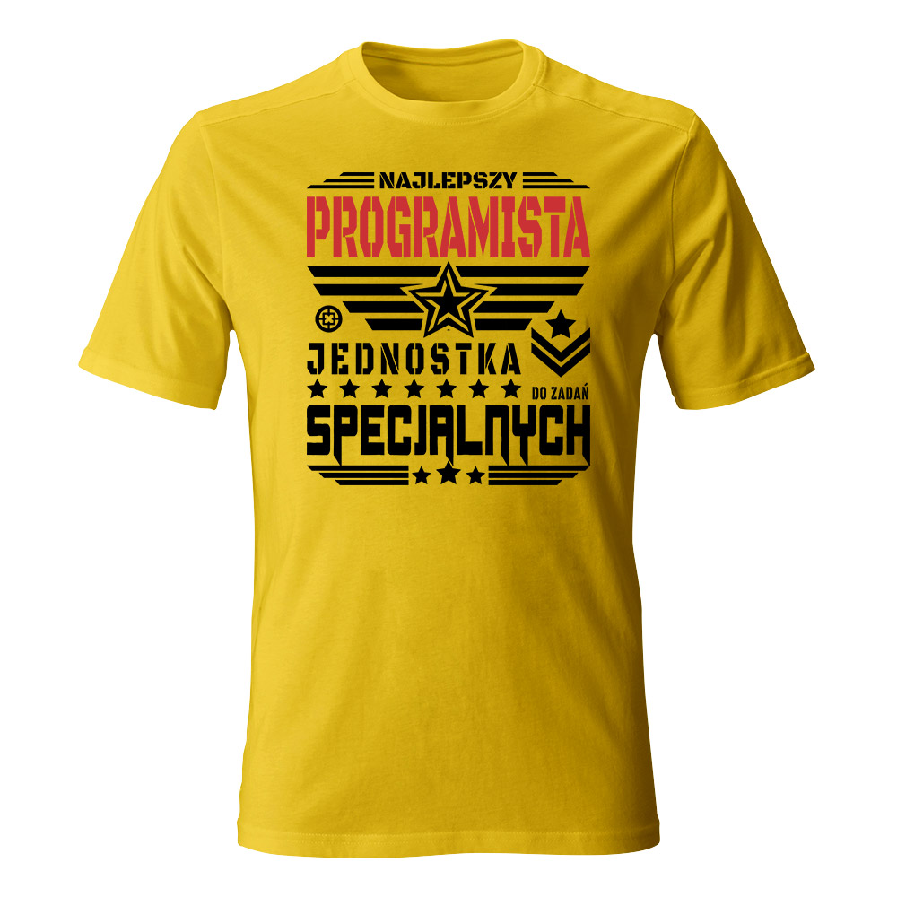 Koszulka męska Najlepszy programista, kolor żółty