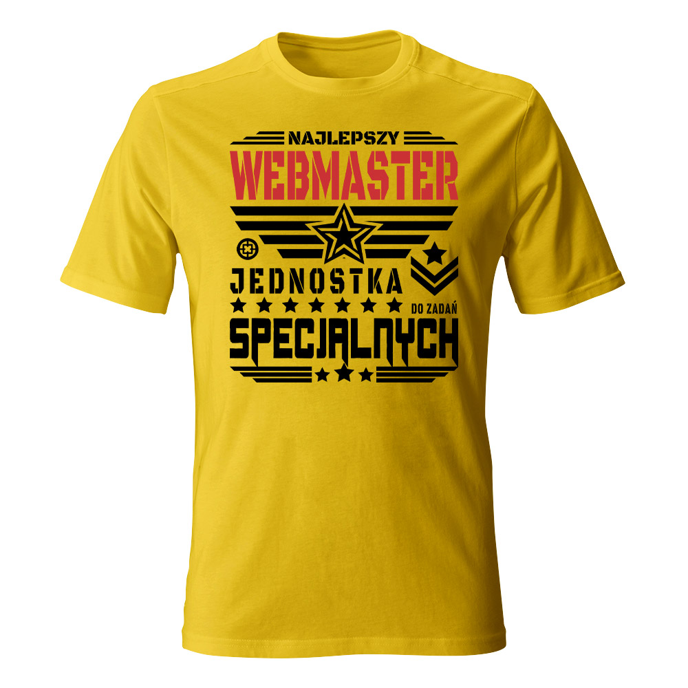 Koszulka męska Najlepszy webmaster, kolor żółty
