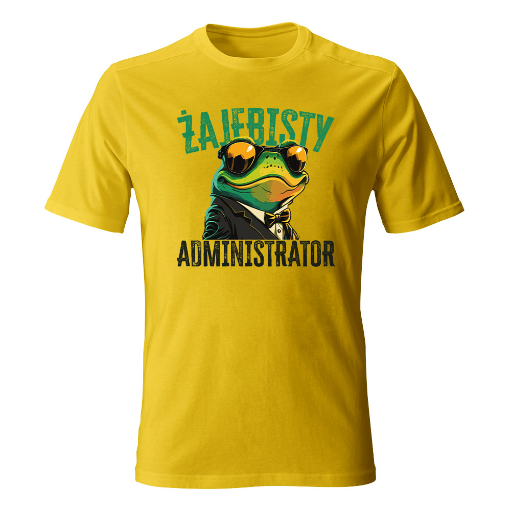 Koszulka męska Żajebisty administrator 2, kolor żółty