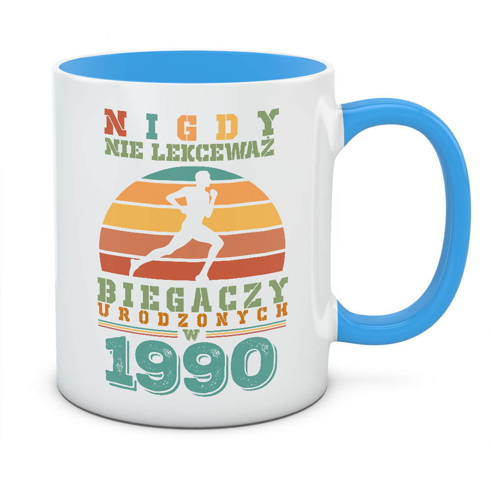 Kubek NIGDY NIE LEKCEWAŻ BIEGACZY