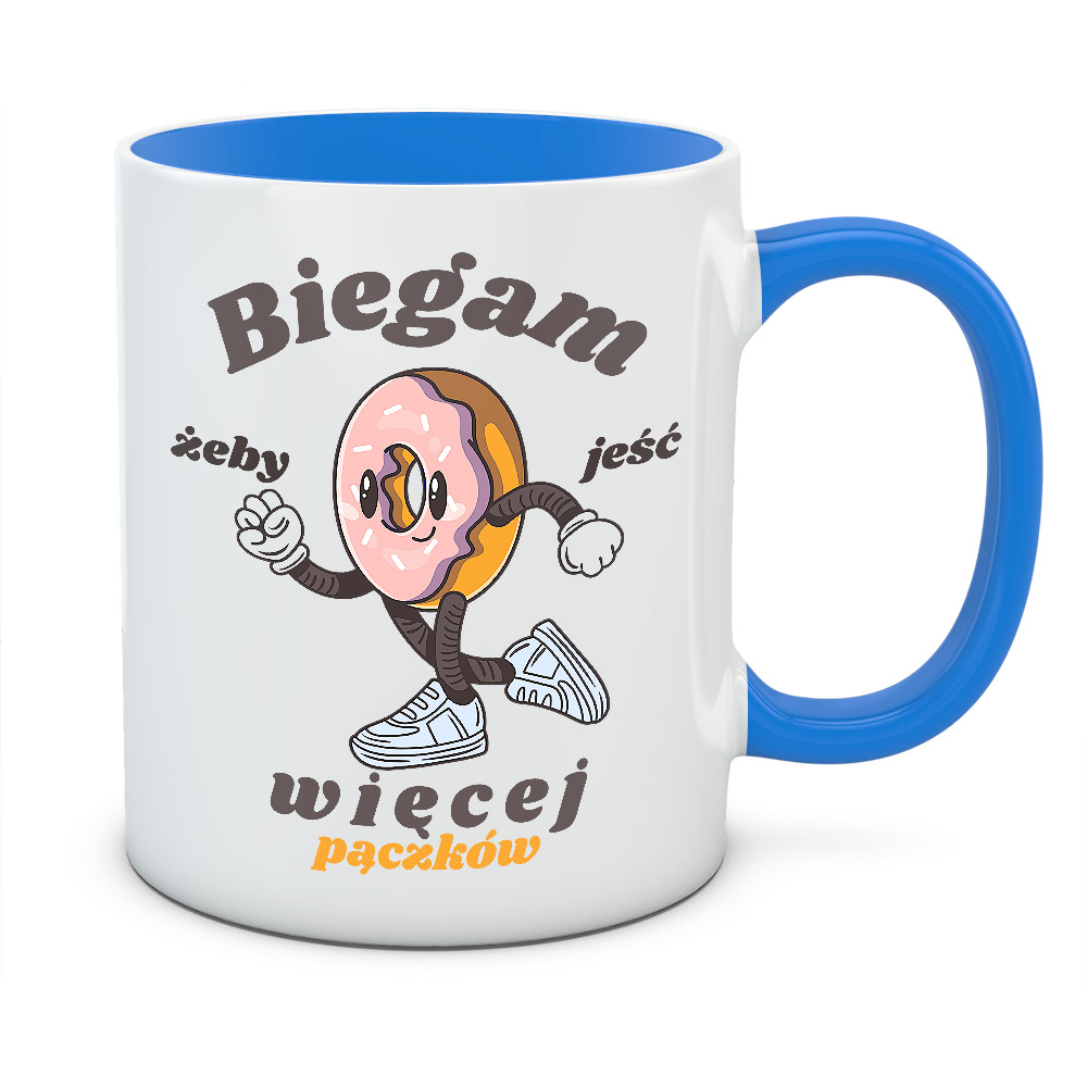 Kubek BIEGAM ŻEBY JEŚĆ WIĘCEJ PĄCZKÓW