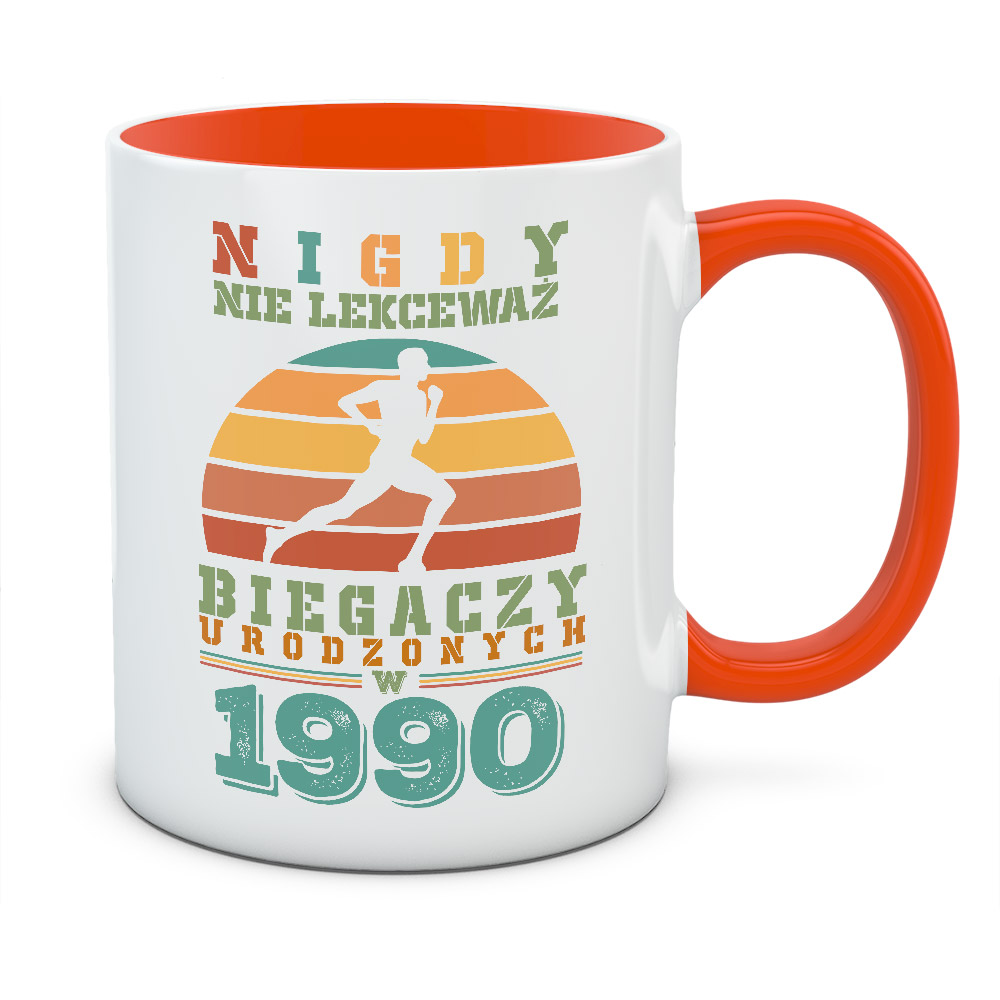 Kubek NIGDY NIE LEKCEWAŻ BIEGACZY