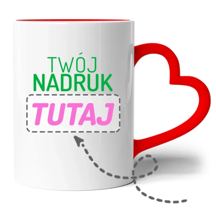 kubek serce z własnym nadrukiem, główna grafika