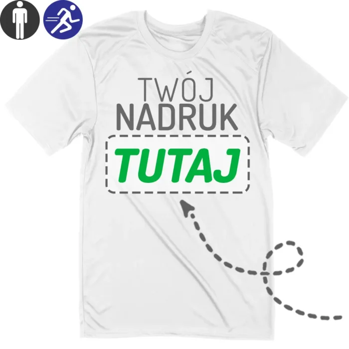 koszulka męska sportowa z własnym nadrukiem, główna grafika