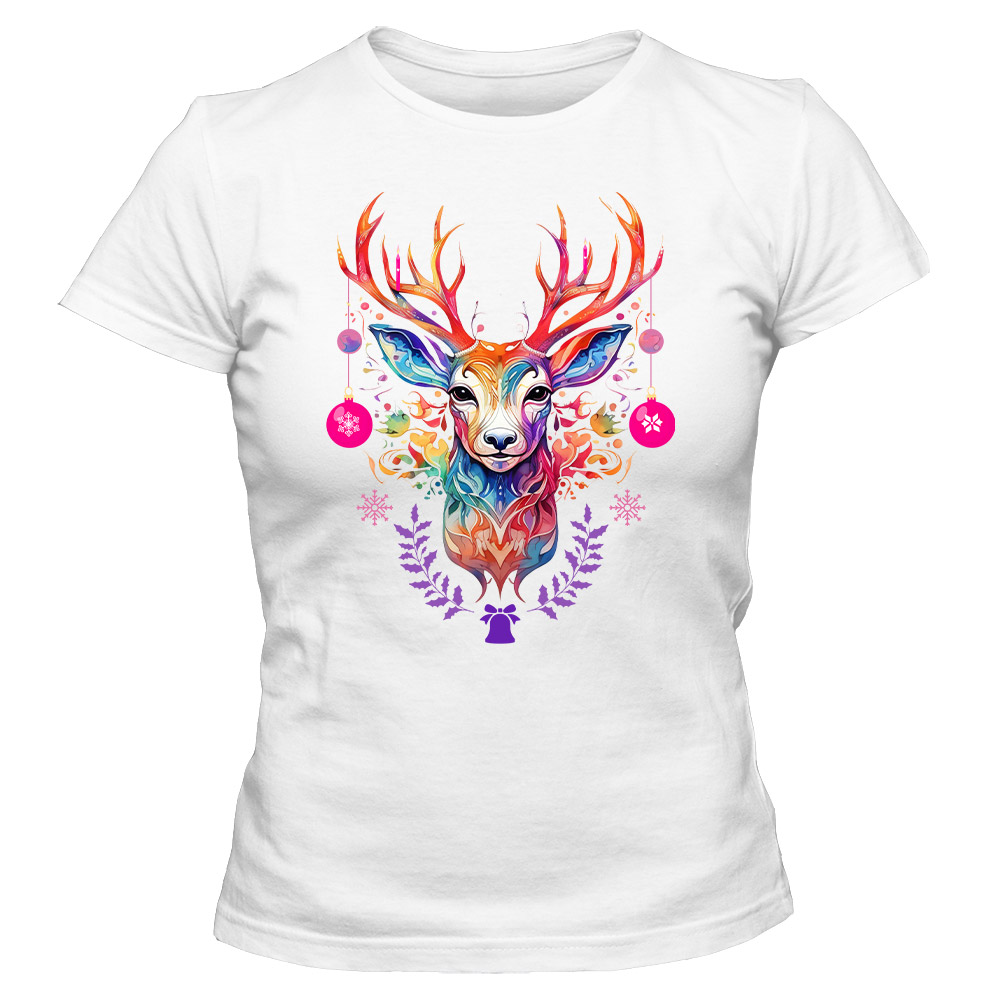 Koszulka świąteczna damska JELEŃ