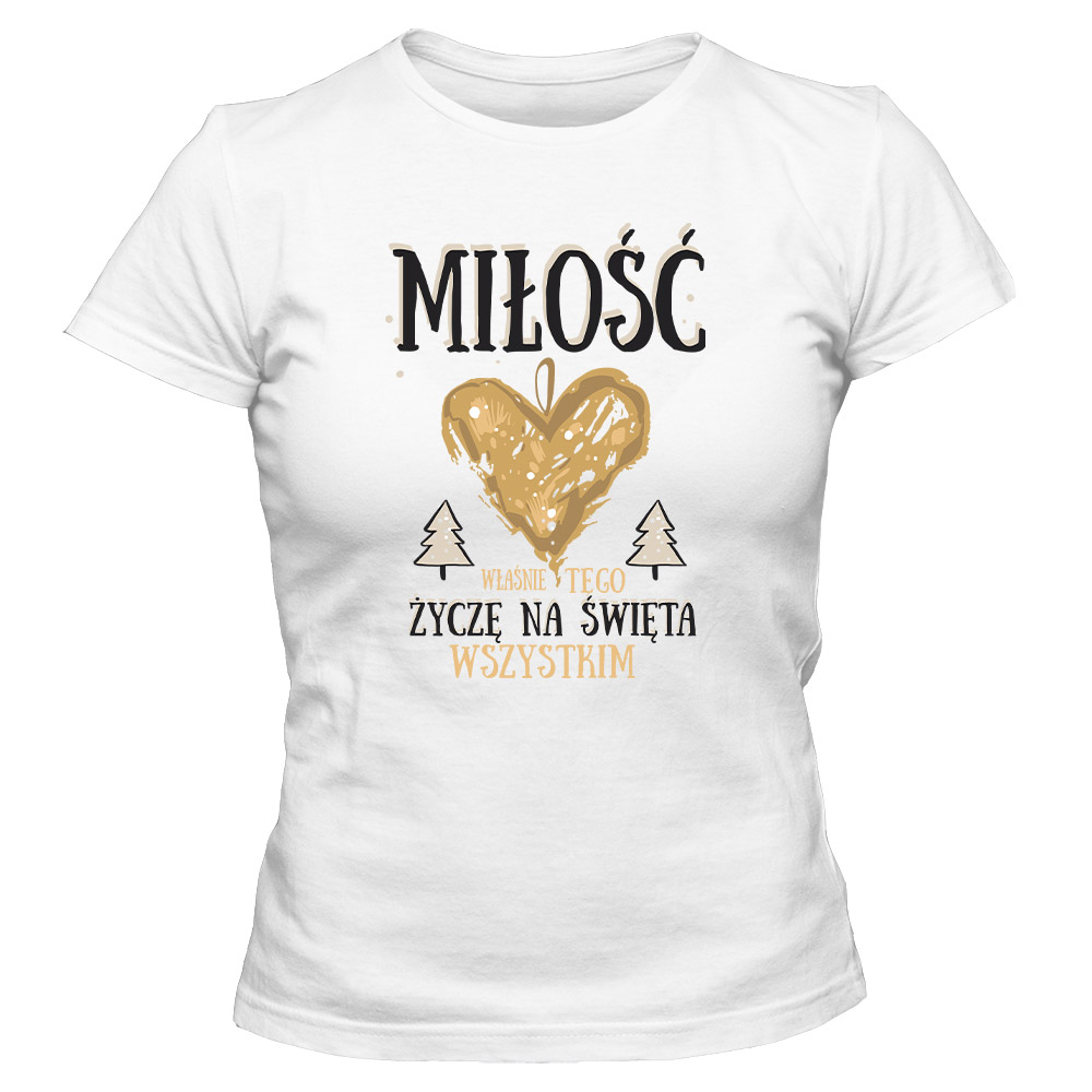 Koszulka świąteczna damska MIŁOŚĆ NA ŚWIĘTA