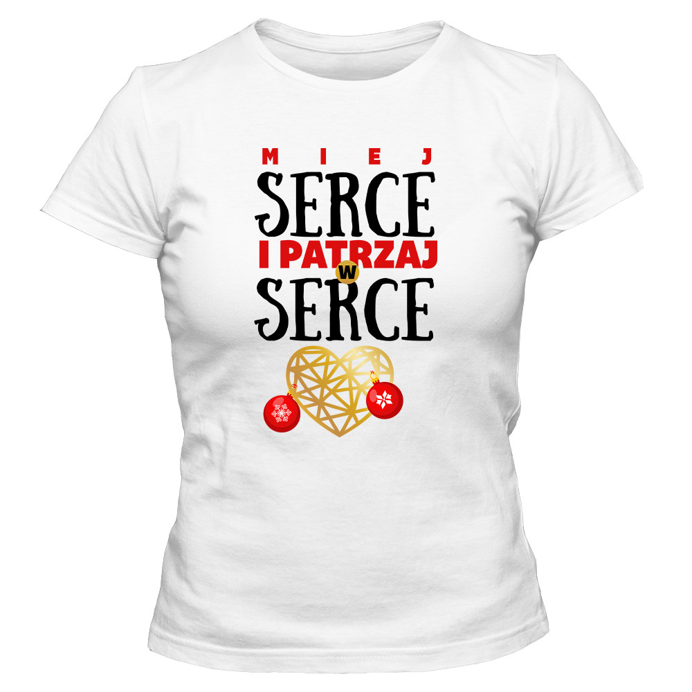 Koszulka świąteczna damska PATRZAJ W SERCE