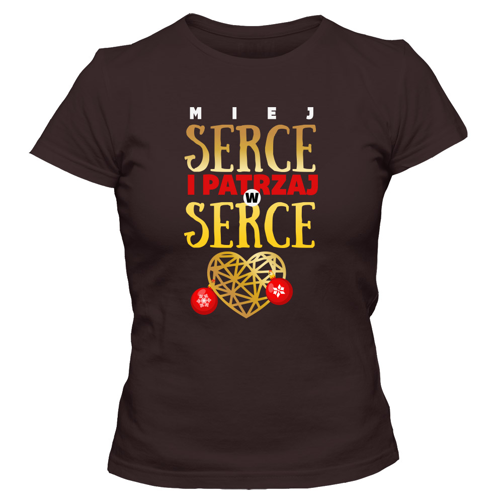 Koszulka świąteczna damska PATRZAJ W SERCE