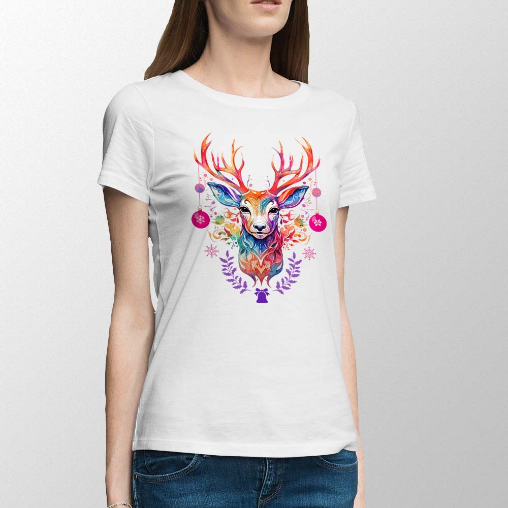 Koszulka świąteczna damska Jeleń