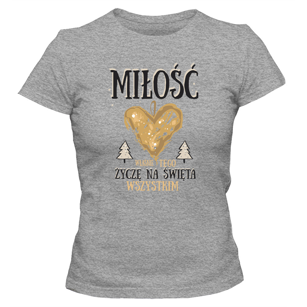 Koszulka świąteczna damska MIŁOŚĆ NA ŚWIĘTA