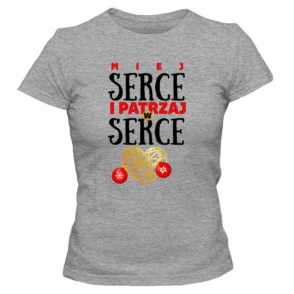 Koszulka świąteczna damska PATRZAJ W SERCE