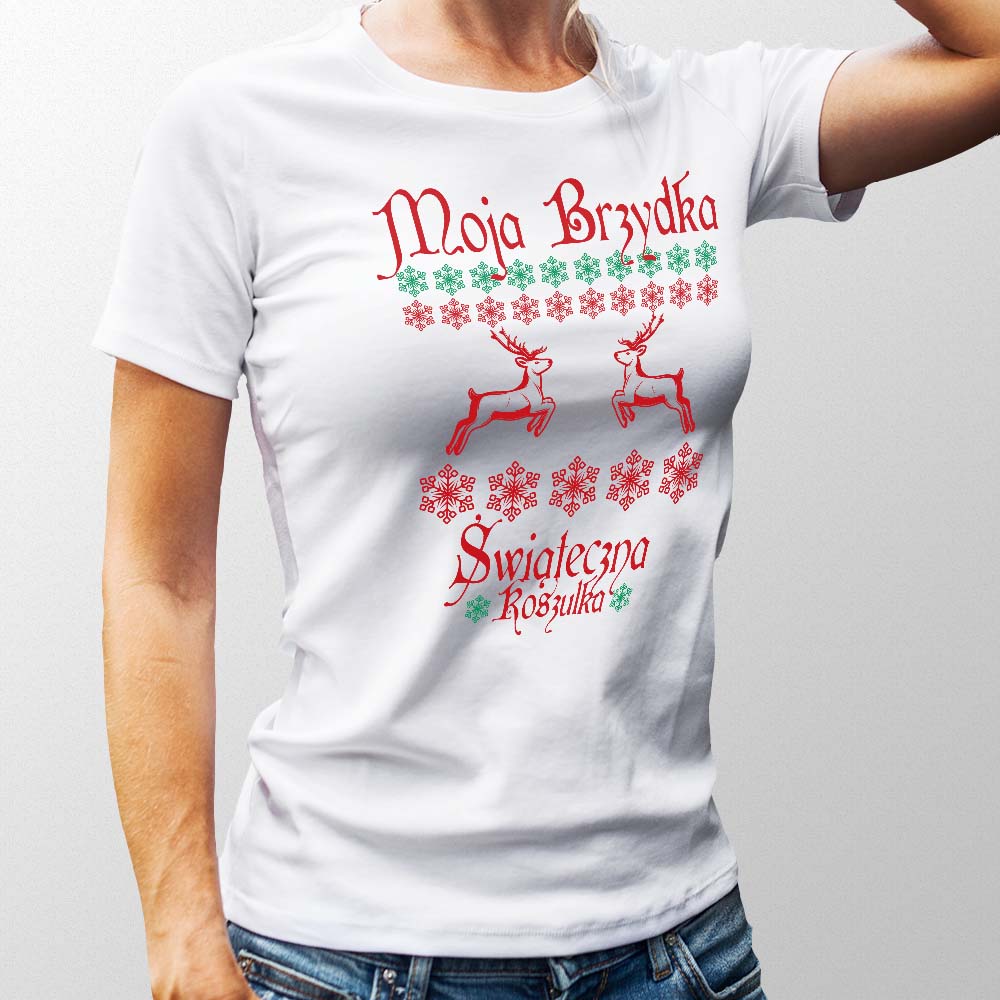 koszulka świąteczna damska Moja brzydka świąteczna koszulka