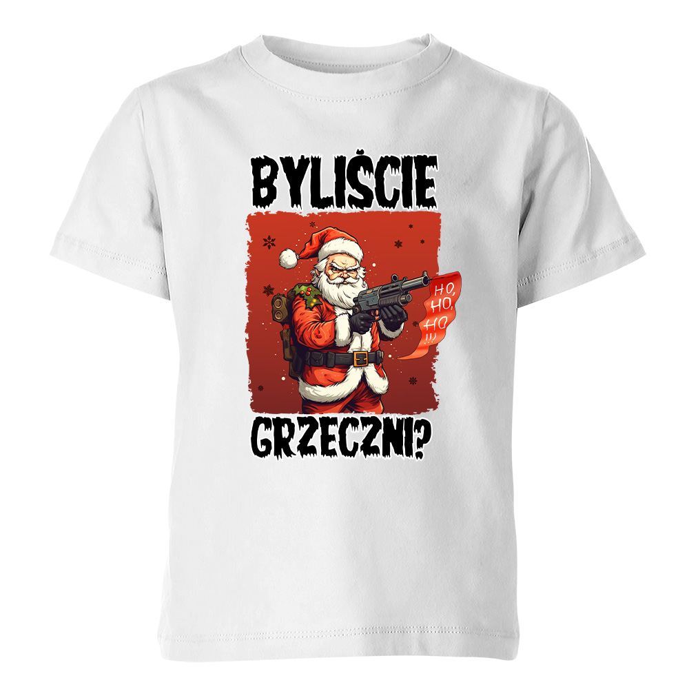 Koszulka świąteczna dziecięca BYLIŚCIE GRZECZNI