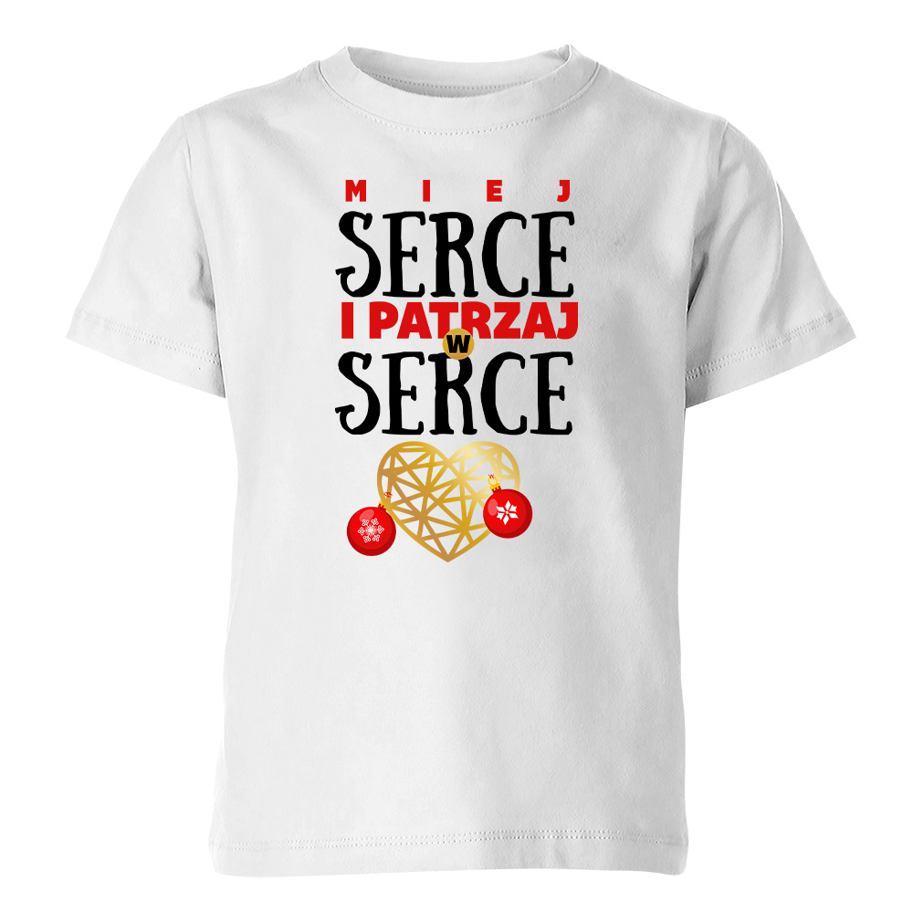 Koszulka świąteczna dziecięca PATRZAJ W SERCE