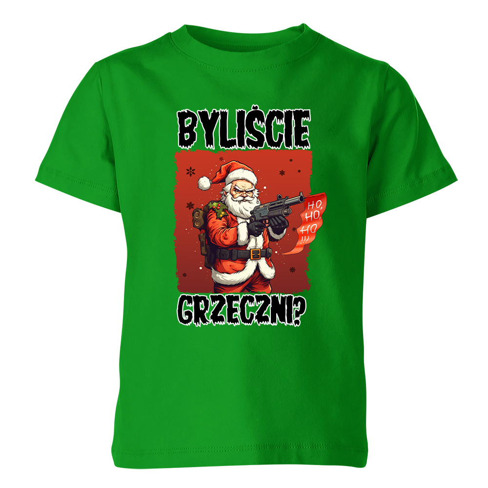 Koszulka świąteczna dziecięca BYLIŚCIE GRZECZNI