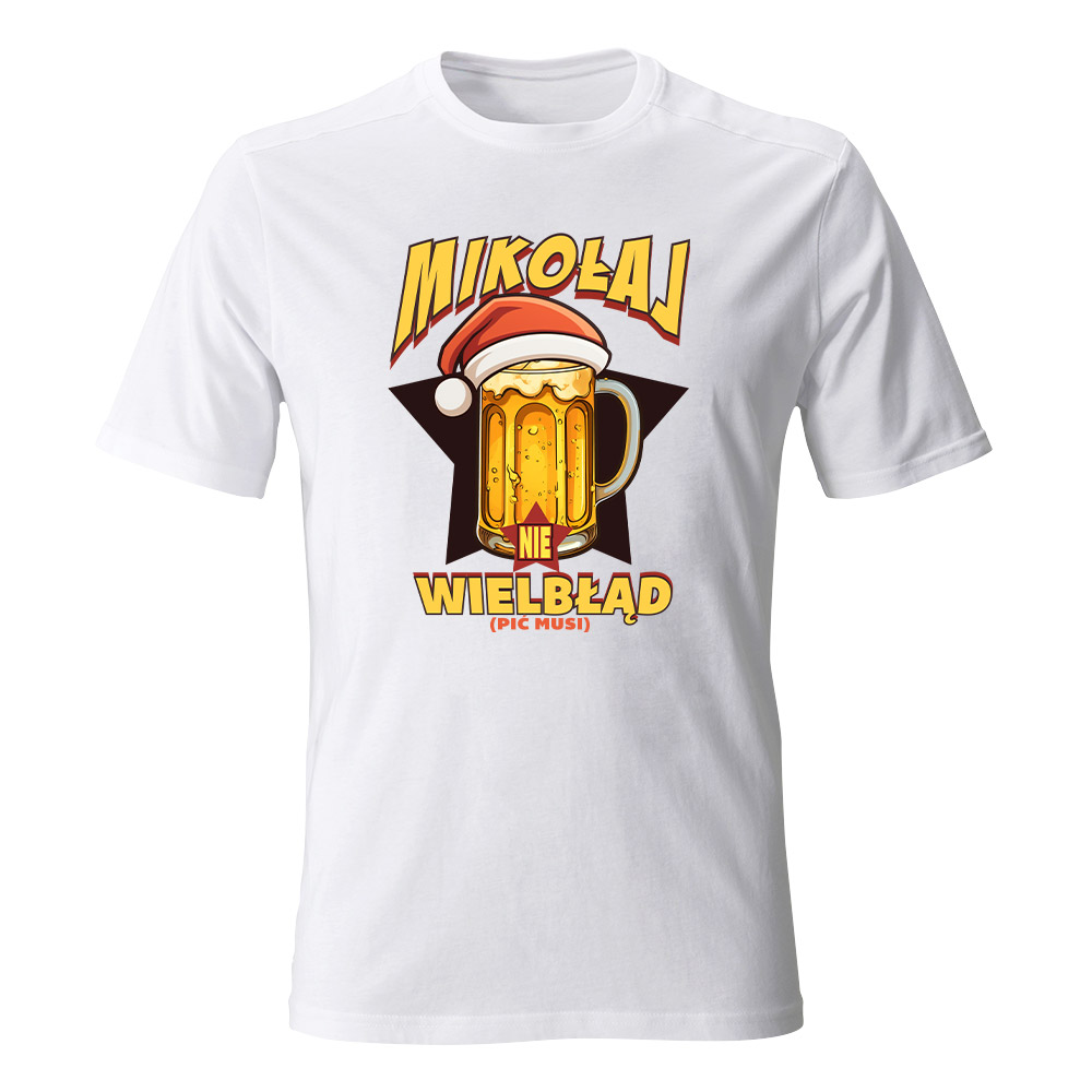 Koszulka świąteczna męska MIKOŁAJ NIE WIELBŁĄD