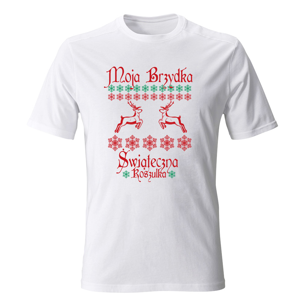 Koszulka świąteczna męska MOJA BRZYDKA ŚWIĄTECZNA KOSZULKA