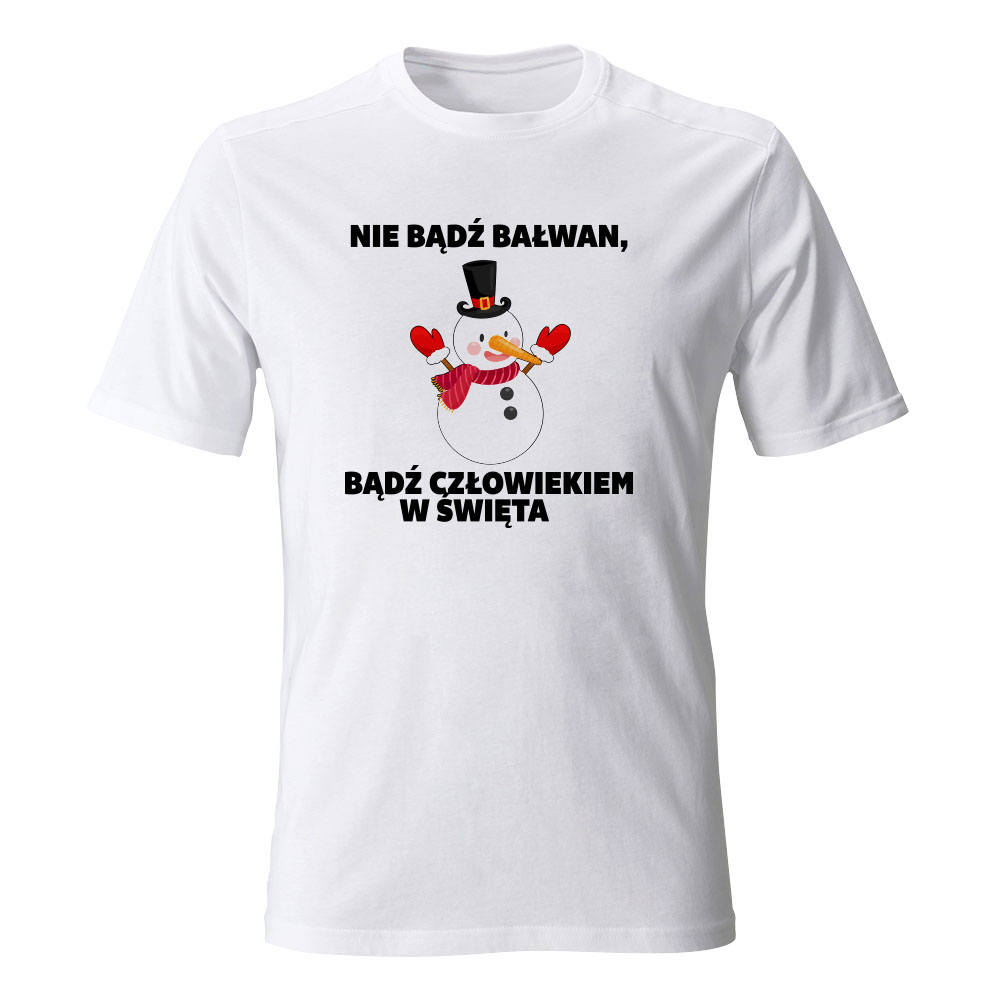 Koszulka świąteczna męska NIE BĄDŹ BAŁWAN
