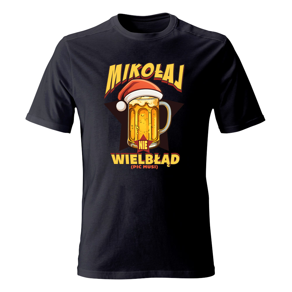 Koszulka świąteczna męska MIKOŁAJ NIE WIELBŁĄD