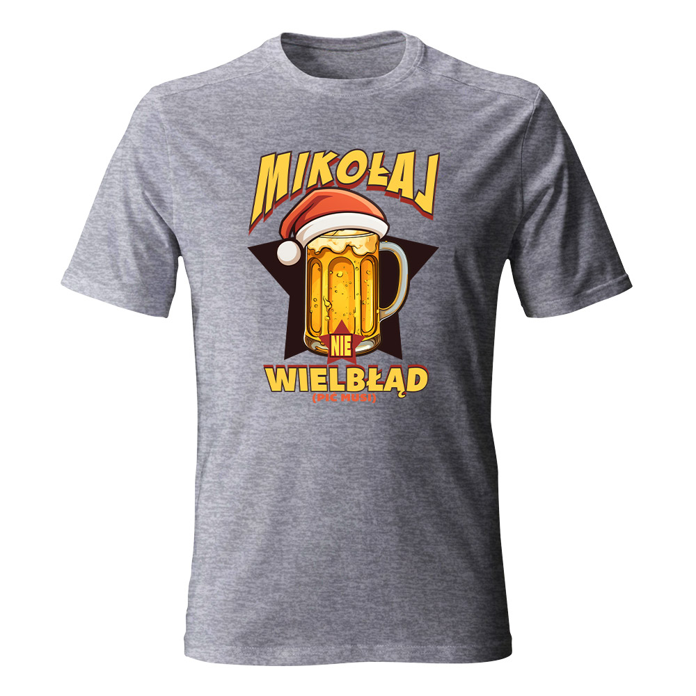 Koszulka świąteczna męska MIKOŁAJ NIE WIELBŁĄD
