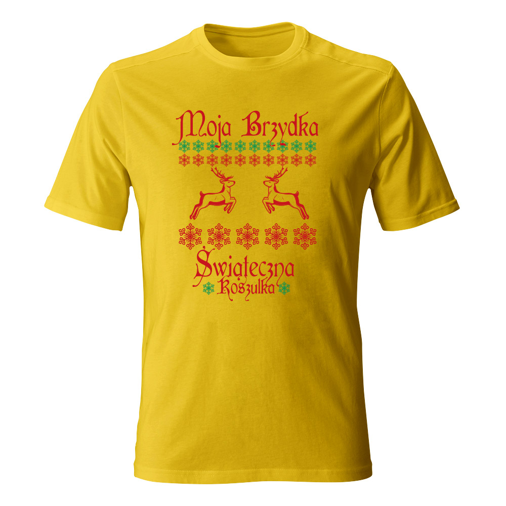 Koszulka świąteczna męska MOJA BRZYDKA ŚWIĄTECZNA KOSZULKA