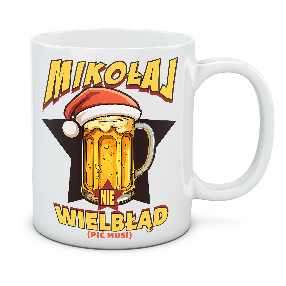 kubek świąteczny mikołaj nie wielbłąd