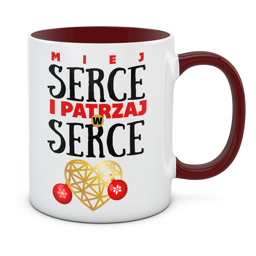 Kubek świąteczny PATRZAJ W SERCE