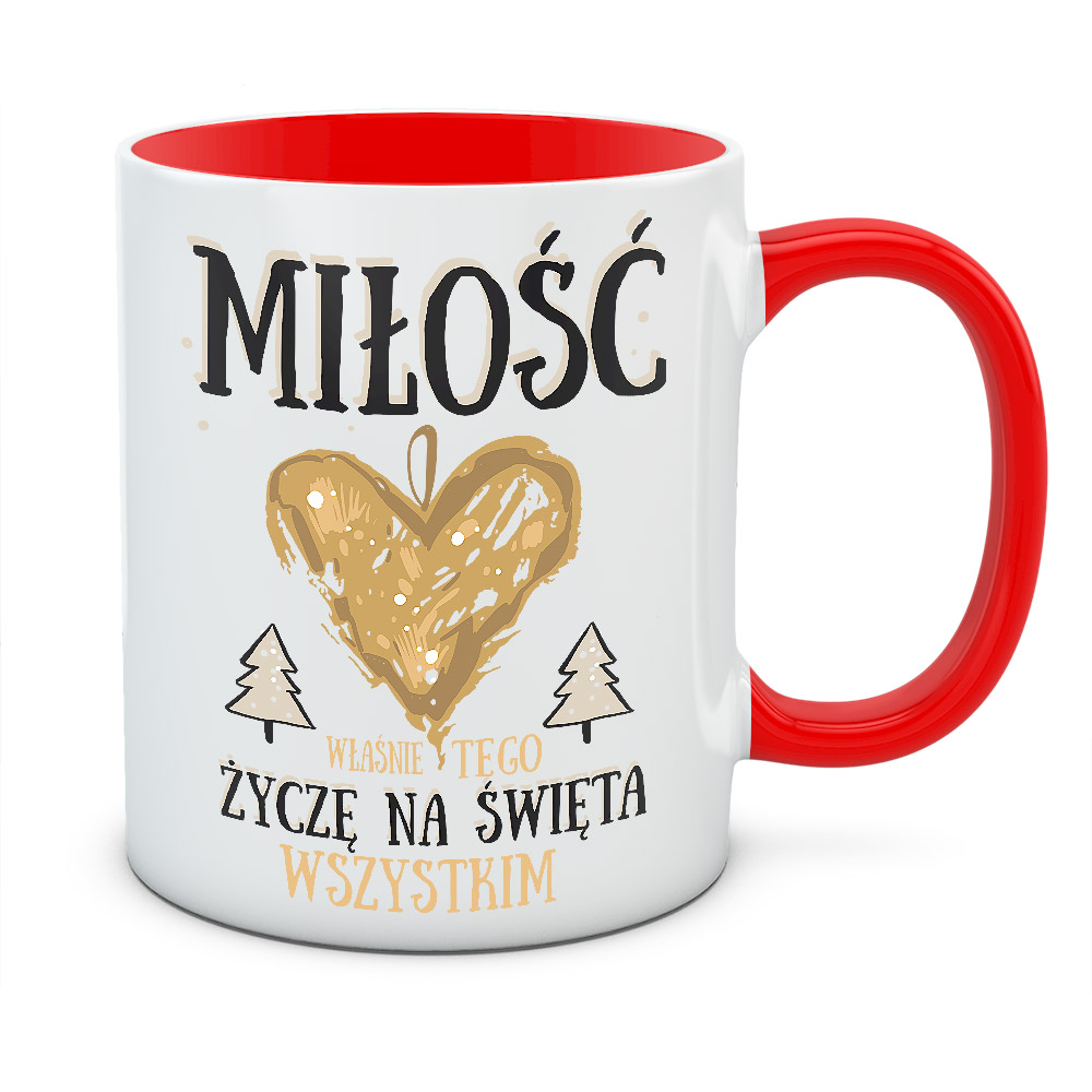 Kubek świąteczny MIŁOŚĆ NA ŚWIĘTA