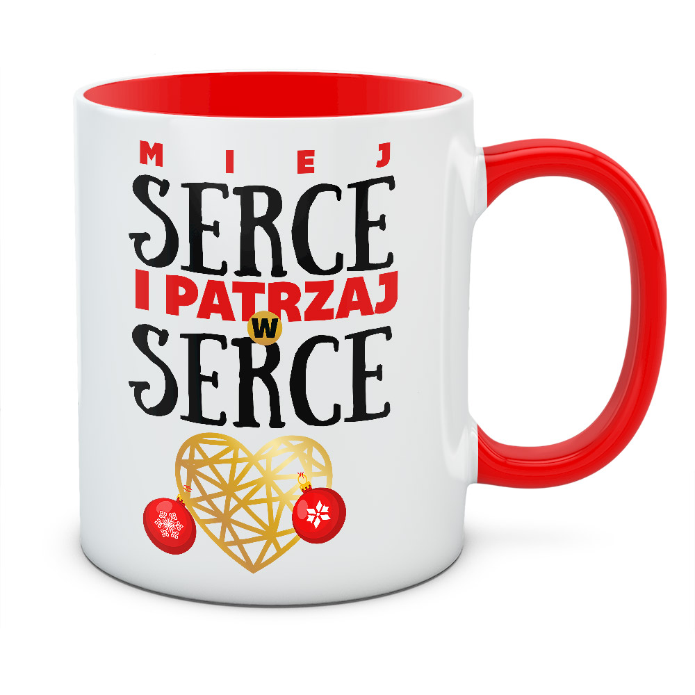 Kubek świąteczny PATRZAJ W SERCE