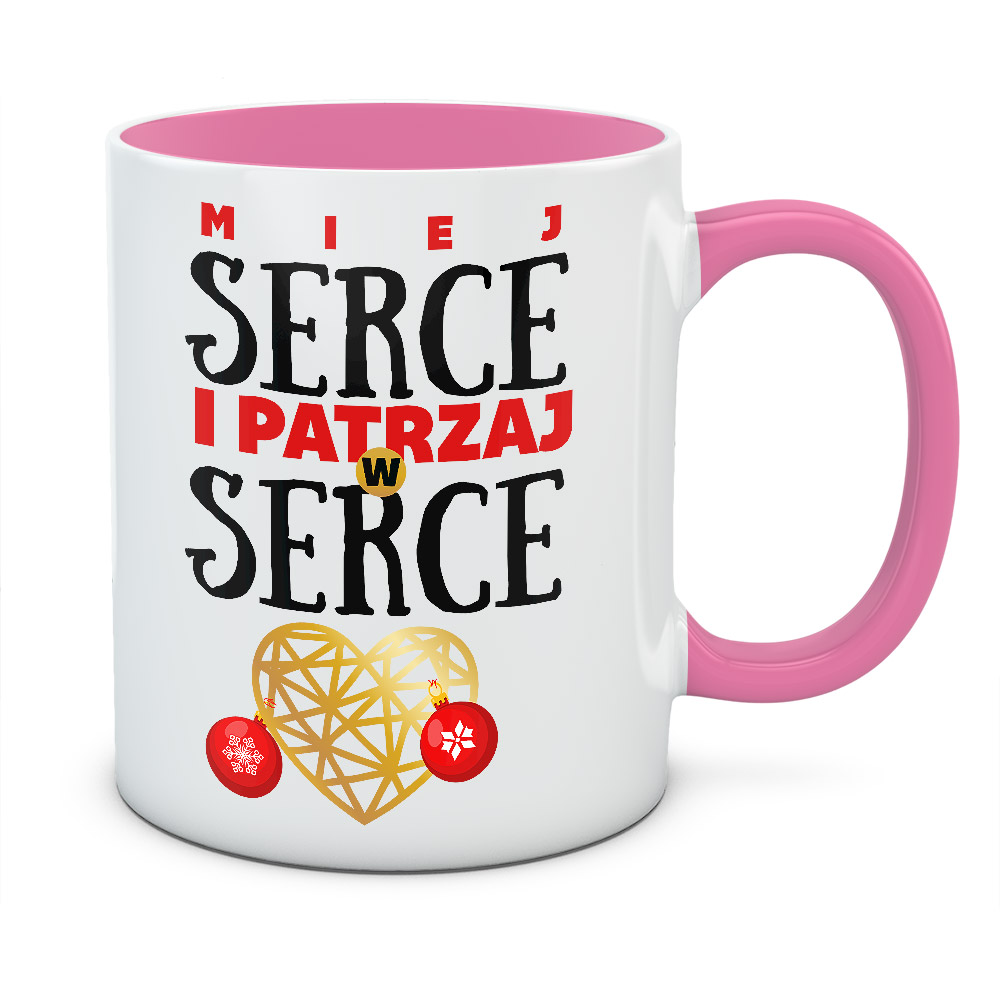 Kubek świąteczny PATRZAJ W SERCE