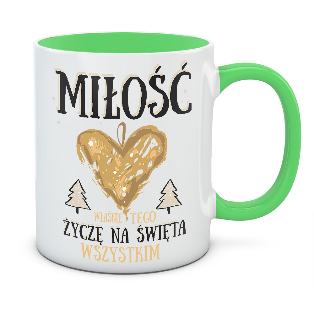 Kubek świąteczny MIŁOŚĆ NA ŚWIĘTA
