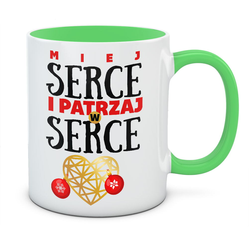 Kubek świąteczny PATRZAJ W SERCE
